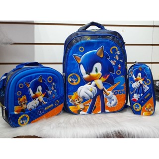 Kit 3 Mochilas Masculino Femenino Escolares de Personagem - Mochila de costa Volte às Aulas Estilo de 16 Polegadas Impermeável