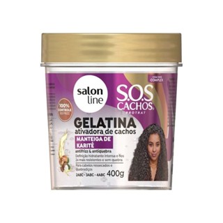 Gelatina Salon Line Sos Manteiga De Karité 400gr em Oferta na Shopee