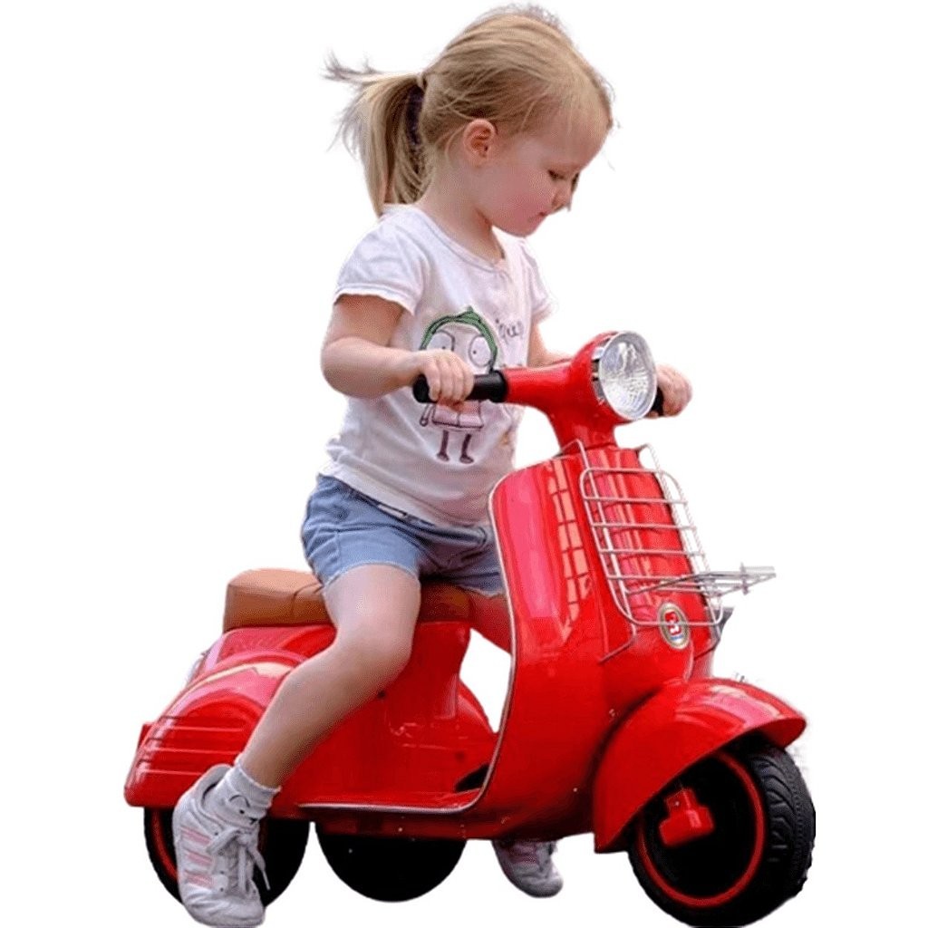 Lambreta Retrô Elétrica Brinquedos Bandeirante Vermelha 6V 2903