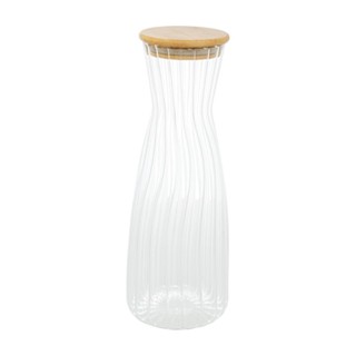 Garrafa de Vidro Borissilicato Wolff com Tampa de Bambu 1L