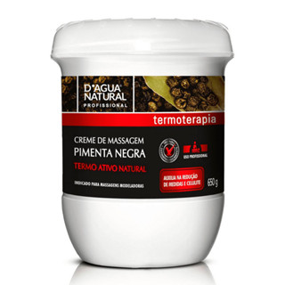 Creme De Massagem Pimenta Negra Redutor de Gordura 650g Dagua Natural