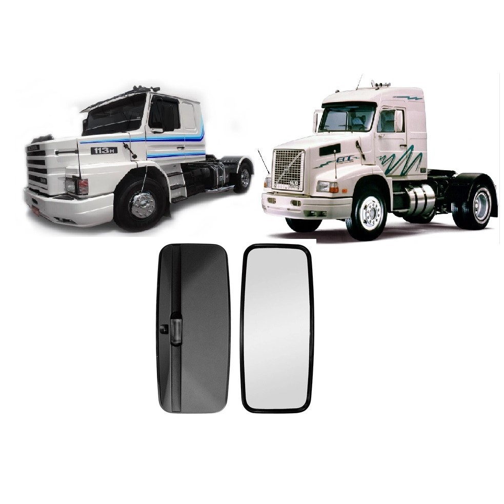 Espelho Retrovisor Plano Caminhão Scania T/R 112/113P Volvo