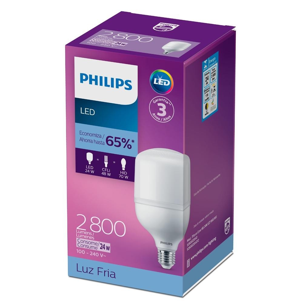 Lâmpada Led Philips alta potência 24W  BR fria 6500K BV E27