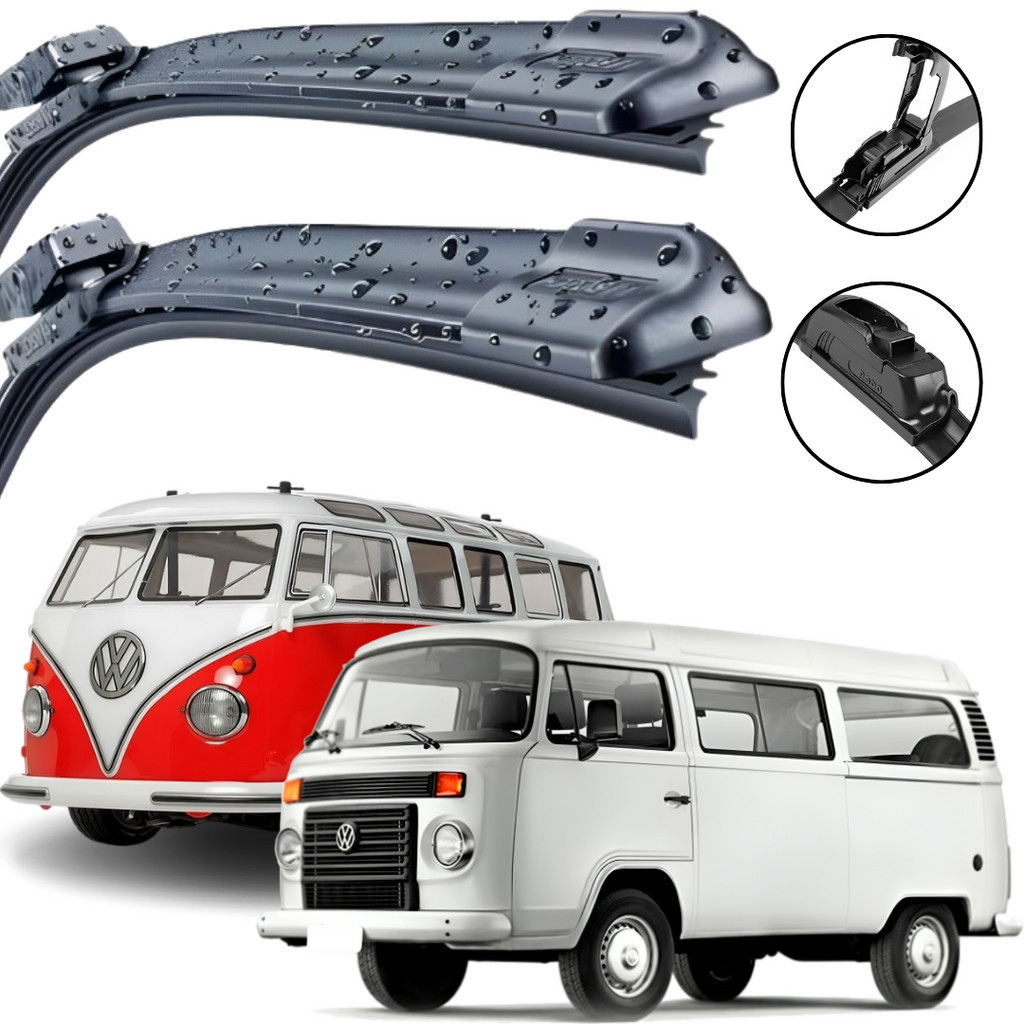 Par Palheta Limpador Parabrisa 16'' VW Kombi 1975 á 2012
