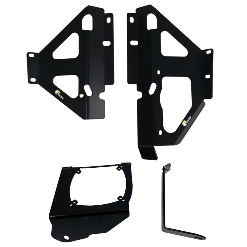 Protetor de Radiador Envolvente Kxf 250 21/23 - Kx 250xc 21/22 - Kxf 450 19/23 - Kx 450xc 21/22 Start Racing Preto