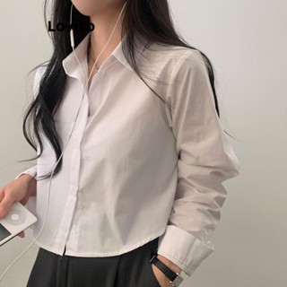 Lovito Blusa Básica Casual Com Botão Liso Na Frente Para Mulheres LNE43603