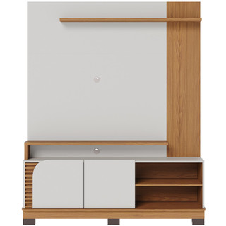 Estante Painel Para TV 65 Pol 152cm Mayer C04 Off White Matte Freijó - Lyam Decor em Oferta na Shopee