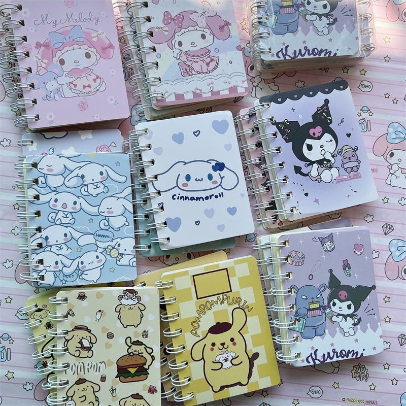 Pequeno Bloco De Notas Kuromi Cinnamoroll Cute Coil Book Espessado caderno em Oferta na Shopee