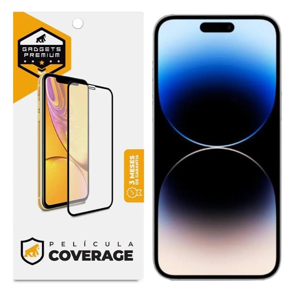 Película para iPhone 14 Pro Max - Coverage 5D Pro Preta - Gshield em Oferta na Shopee