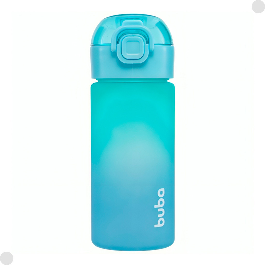 Garrafa Degradê Azul Infantil 450ml C/ Canudo 18106 - Buba - Mom & Baby