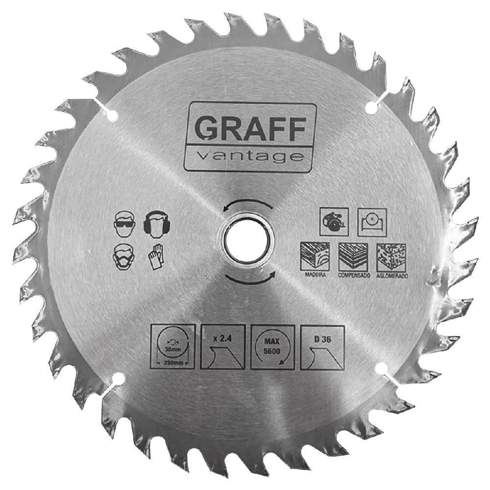 Serra Circular C/ Pastilha de Metal Duro P/ Madeira 10''x36D (579,0010) - Graff Vantage