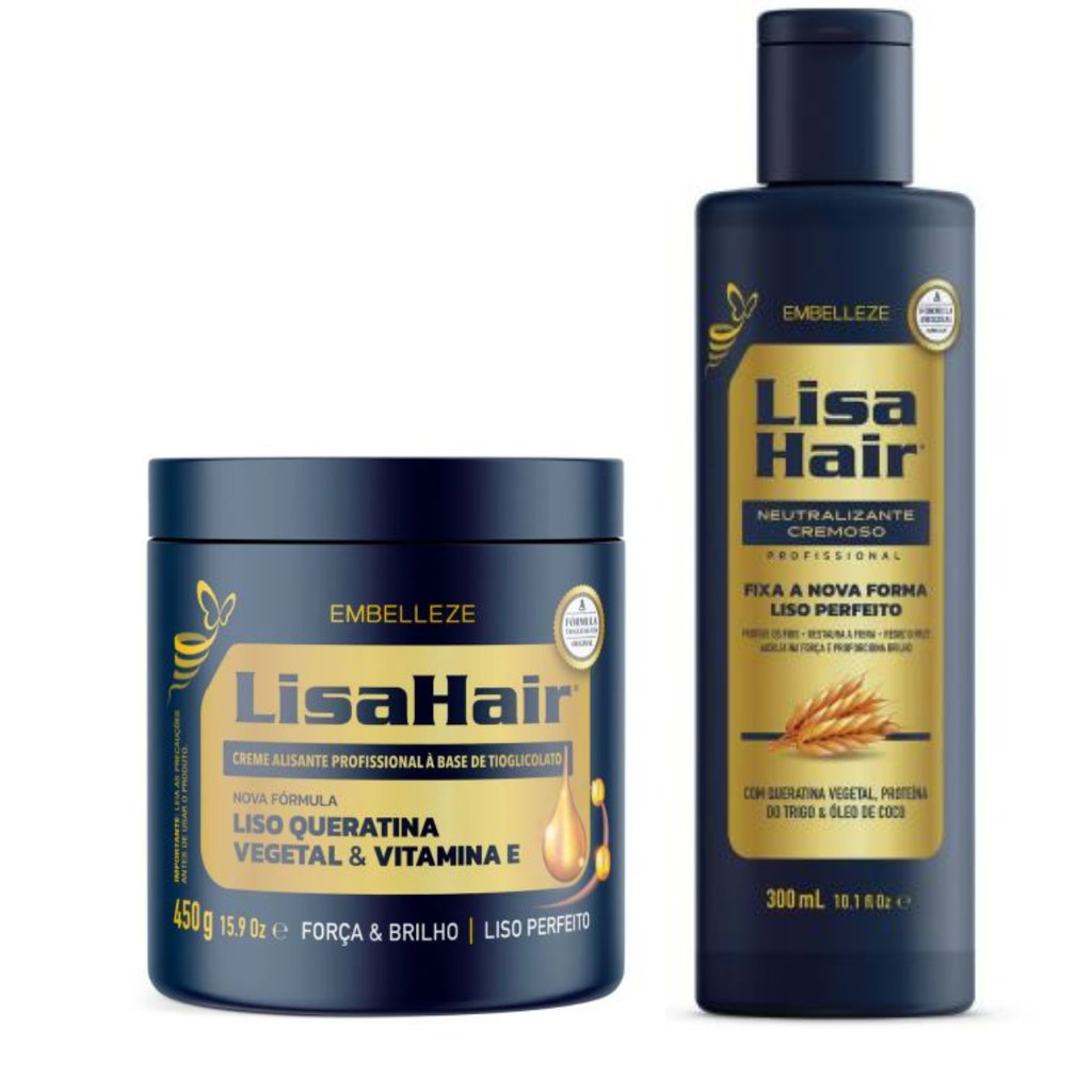 Kit Lisahair Creme Alisante Neutralizante Cremoso em Oferta na Shopee