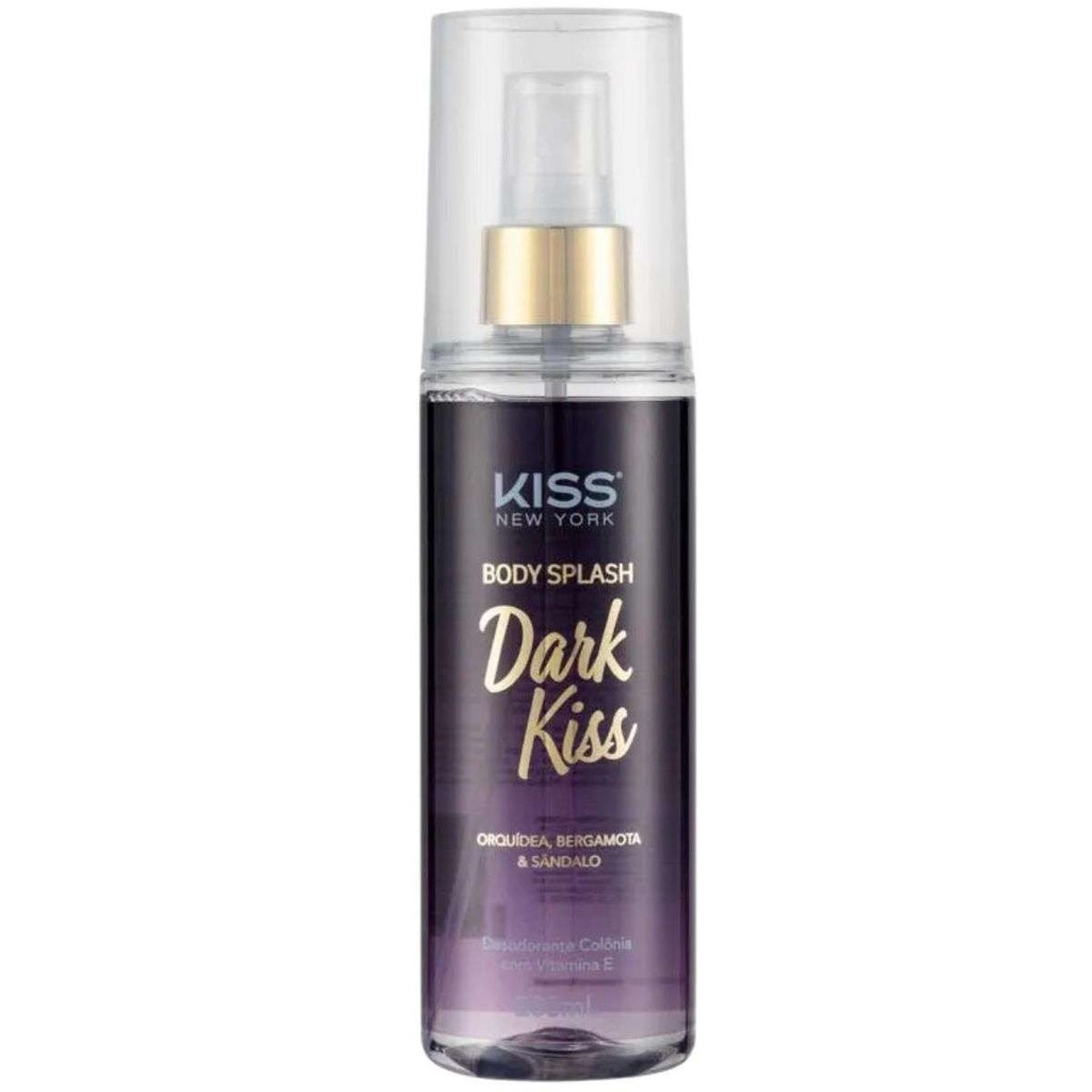 Kiss Body Splash Dark Kiss 200ml BS07B Ideal Para Quem Busca Uma Perfumação Envolvente Com Toque De Mistério