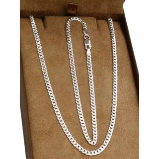 Colar corrente Prata 60cm + pulseira grumet prata  925 banhada RN05