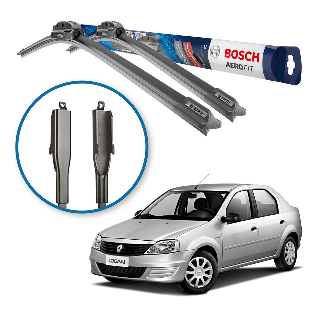 Palhetas Limpador  Bosch Renault Logan 2014 2015 2016 2017 Bosch