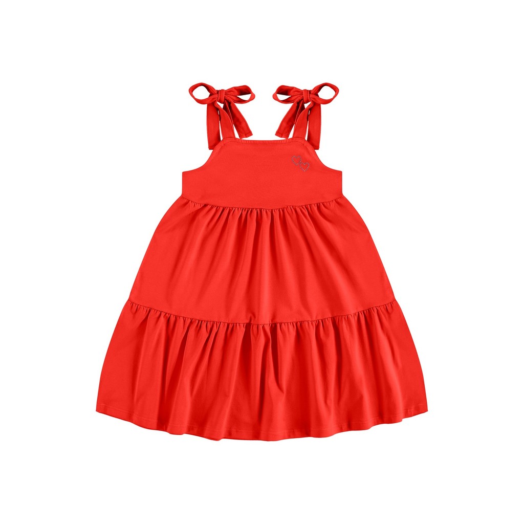 Vestido Infantil de Alças em Cotton Guloseima - Baby & Kids Fashion