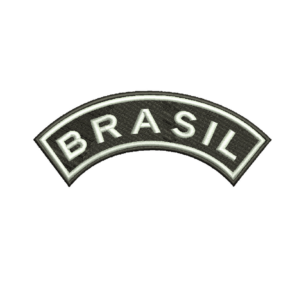 Patch Bordado Airsoft Manicaca Brasil - (Preta e Branca)