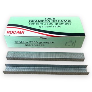 Grampo 8mm 106/8 Caixa C/ 2500 Grampos Rocama em Oferta na Shopee