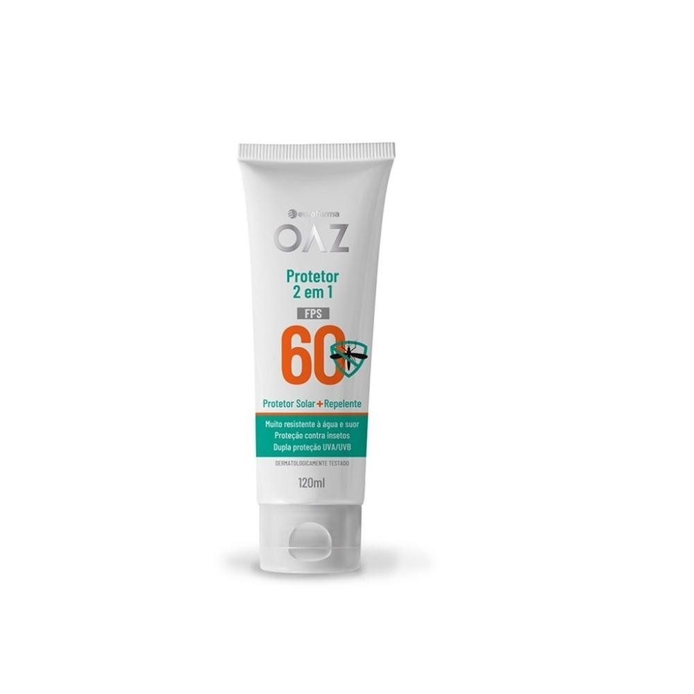 Protetor Solar OAZ FPS 60 2 em 1 com Repelente 120ml