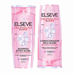 KIT ELSEVE GLYCOLIC GLOSS SHAMPOO + CONDICIONADOR 200ML