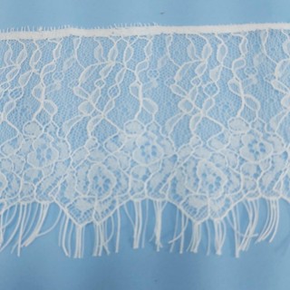 Renda Chantilly Nylon Branca  10cm 13658-538 para lingerie, corpete almofadas em Oferta na Shopee