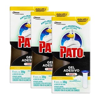 Kit Refil Detergente Pato Gel Adesivo Ação Branqueadora Citrus com 18 discos em Oferta na Shopee