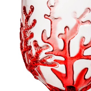 6 Taças Wolff Coral de Acrílico Vermelho