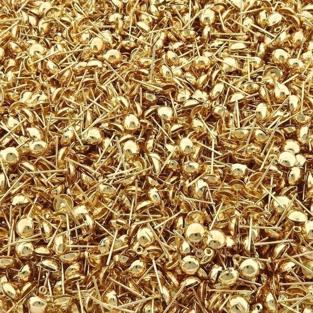 Base De Brinco Redondo 6mm Cor Argolinha 100 Pcs em Oferta na Shopee