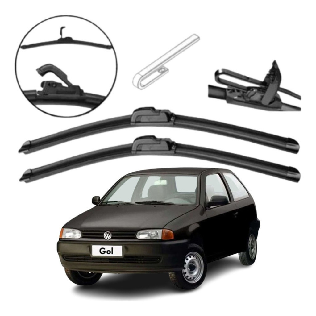 Par Limpador De Parabrisa Silicone Gol G2 1995 Ate 1999 em Oferta na Shopee