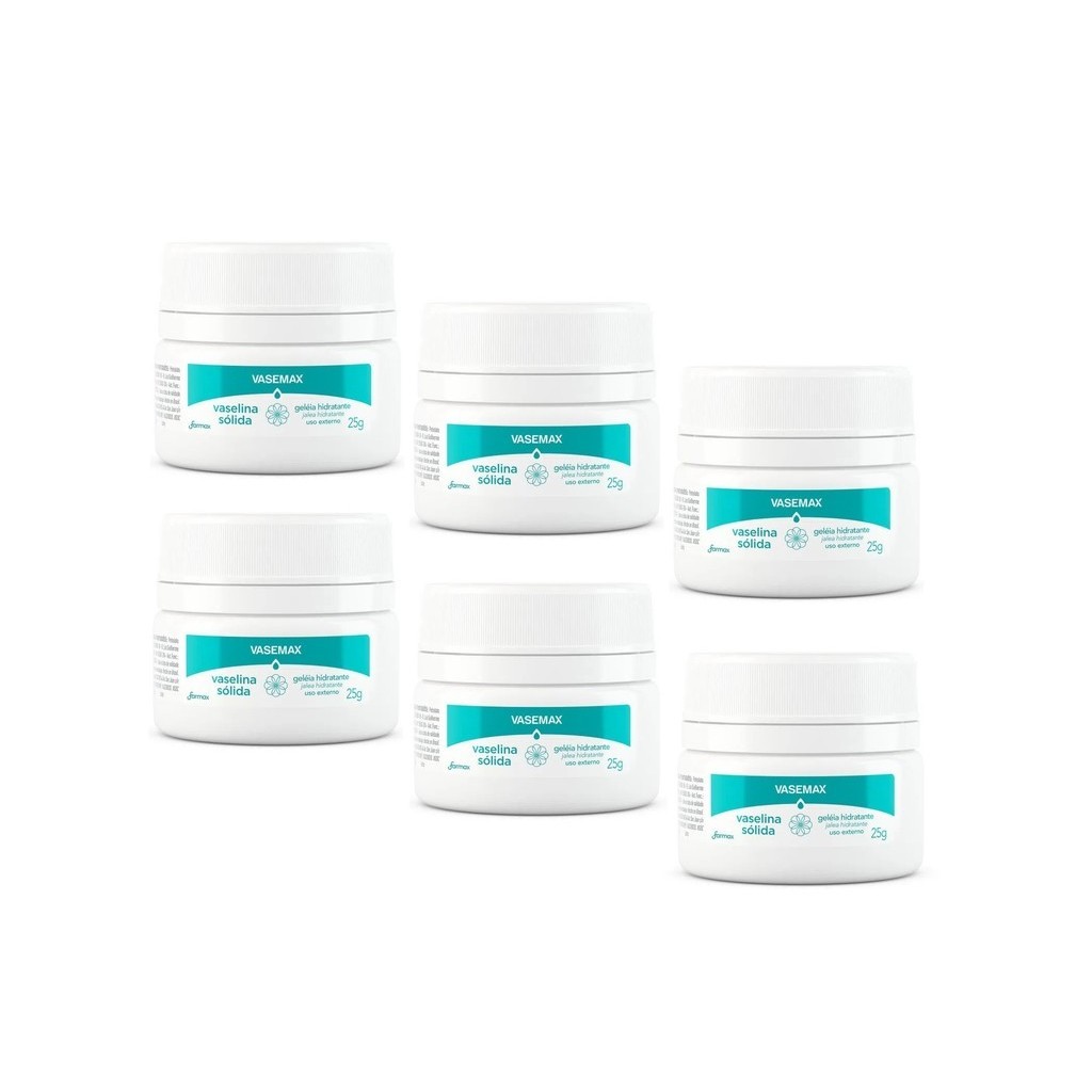 Kit 6 Vaselina Sólida Hidratante 25g - Farmax