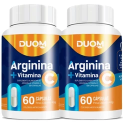 KIT 2 ARGININA + VITAMINA C CONCENTRADA ANTIOXIDANTE + IMUNIDADE TOTAL 120 CÁPSULAS - MALTTA NUTRITION