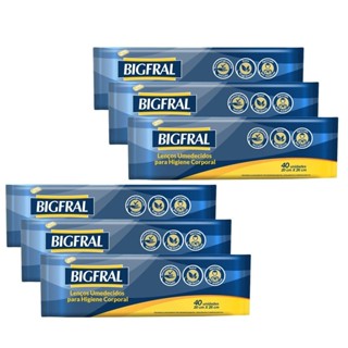 Kit 6 Toalhas Umedecidas Bigfral Suave Fragrância com 40un cada em Oferta na Shopee