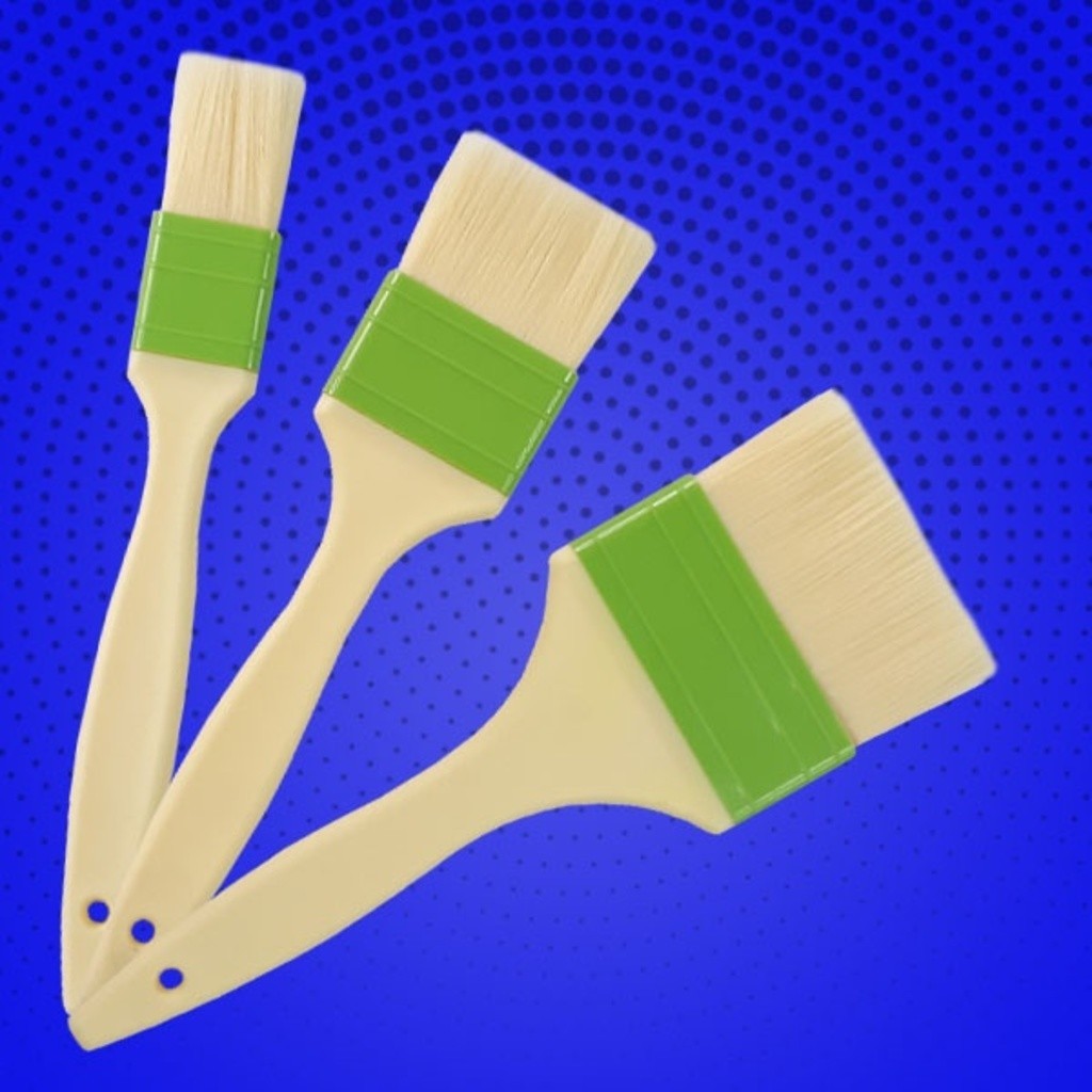 Pincel Trincha Cerdas Sintéticas Pluma Artesanato Pintura 1" 2" 3".