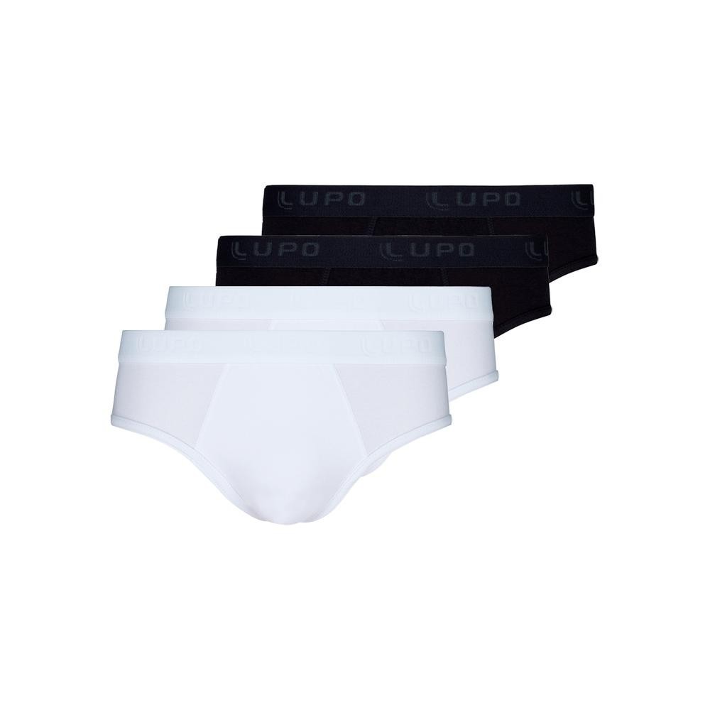 Kit com 4 Cuecas Slip Lupo 485-002 Colorido - Men Clothes