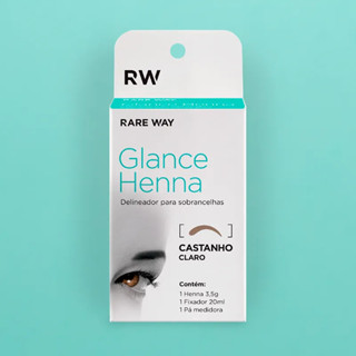 Henna para Sobrancelhas Glance Castanho Claro Rare Way