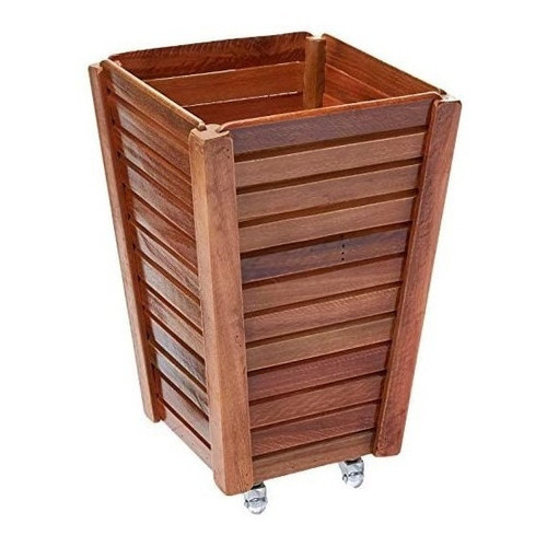 Vaso Cachepot de Madeira Cônico e Rústico 62cm p/ Decoração