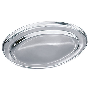 Travessa De Inox Oval Funda 40 Cm Class Home em Oferta na Shopee