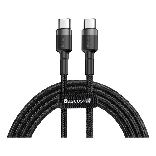 Cabo Turbo USB-C Tipo-C x USB-C Tipo-C Baseus Cafule 60w 1m Ultra Resistente iPhone 15 16 e Android