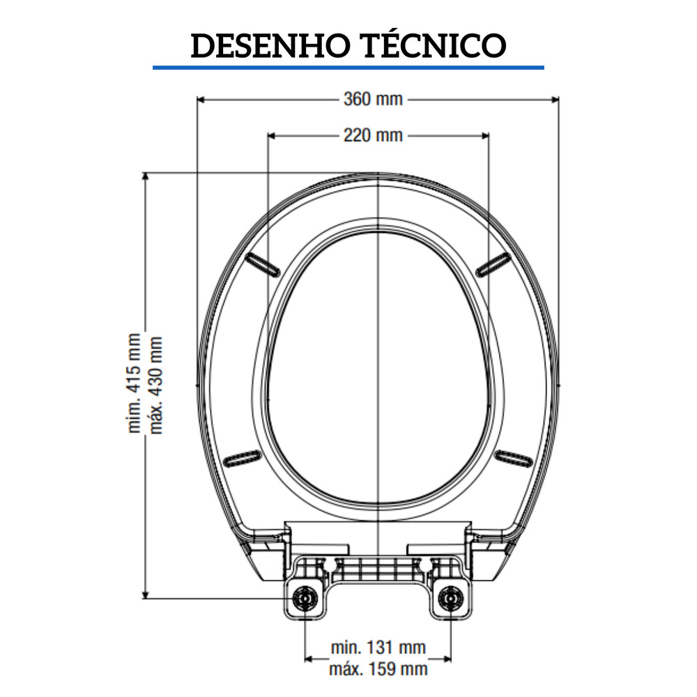 Assento Sanitário Soft Close Limpeza Fácil Convencional Censi — imagem 2 de 2