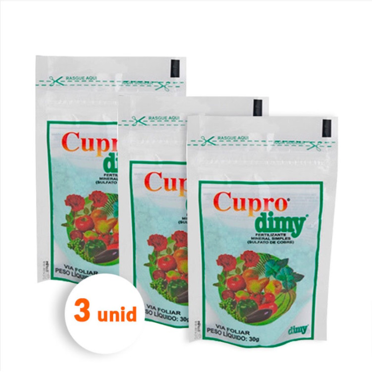 Kit Promocional - 3 Cupro (Sulfato de Cobre) 30g - Dimy em Oferta na Shopee