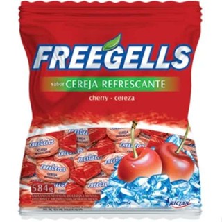 Bala Dura Cereja Refrescante Freegells Riclan 475g em Oferta na Shopee