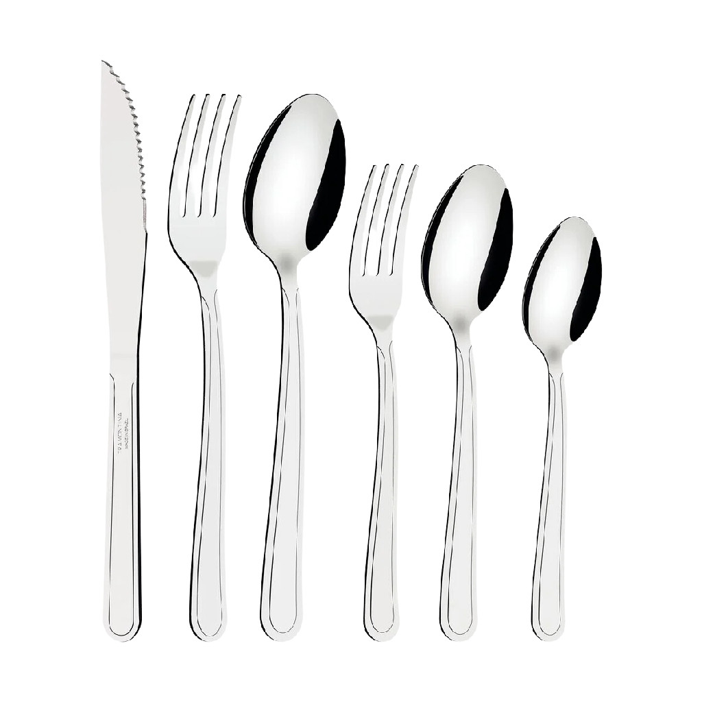 Faqueiro Búzios 36pçs Aço Inox Tramontina em Oferta na Shopee