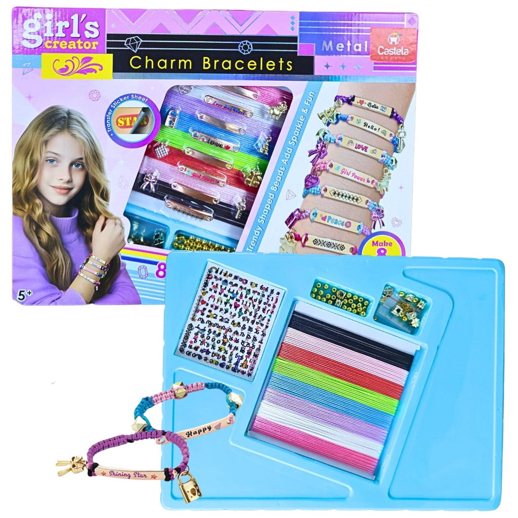 Conjunto Pulseiras Bijuterias Infantil Montar Jóias Acessórios Colar Castela em Oferta na Shopee