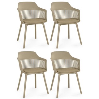 Kit 4 Cadeiras de Jantar Estofada Marcela em Oferta na Shopee