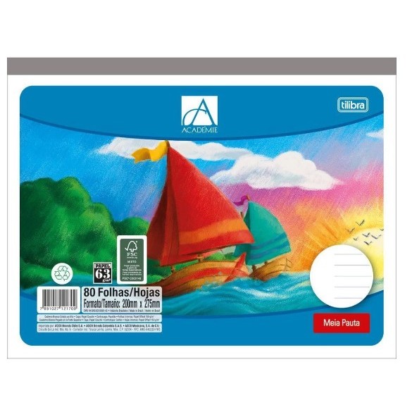 Tilibra Academie Meia Pauta: Onde Comprar | BuscaProdutos