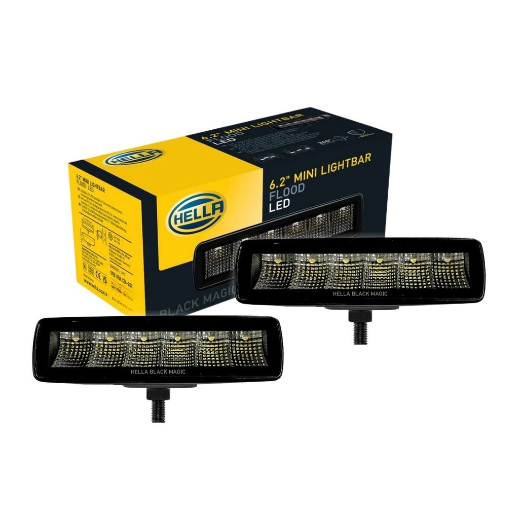 Par Barra Led Farol Neblina Auxiliar Black Magic Flood Hella em Oferta na Shopee