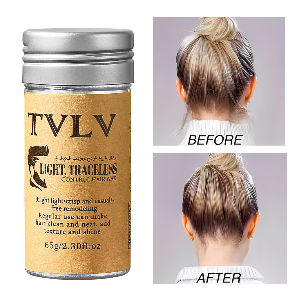 Bastão de Cera para Cabelo Anti-Frizz Frizzy Hair Tidying Creme Suavizante Styling Stick d...