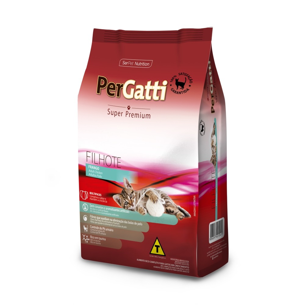 Ração Pergatti Super Premium Gatos Filhote Frango 11kg Serpet