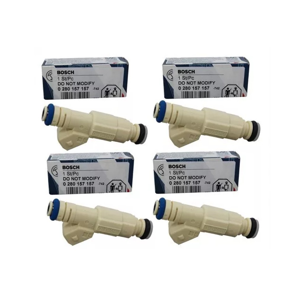 Kit 04 Bico Injetor Hrv 1.8 Flex 2017 Bosch 0280157157UKit4