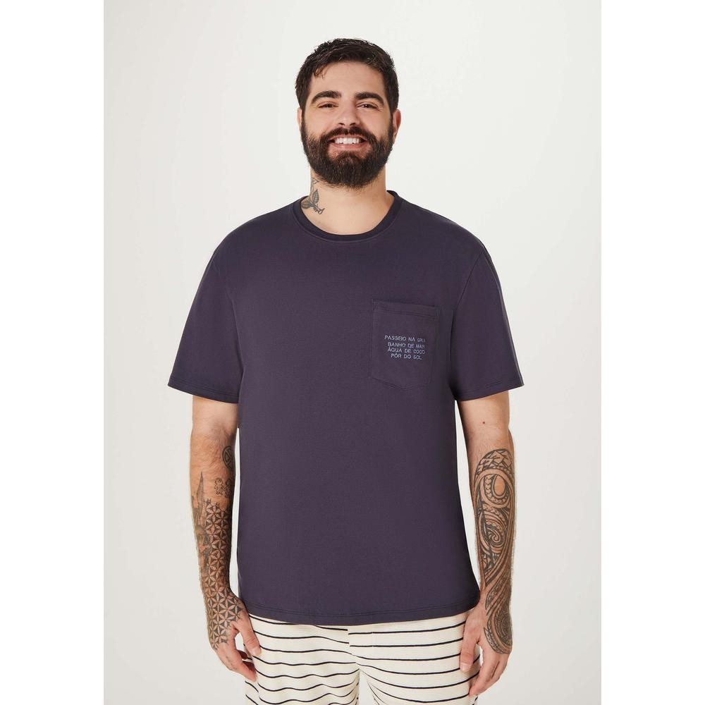 Camiseta Masculina Super Cotton Comfort Com Estampa Hering em Oferta na Shopee